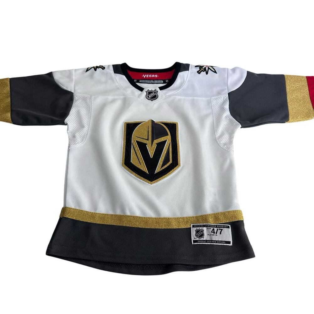 NHL Las Vegas Golden Knights Authentic White Jersey Youth Size 4/7 M